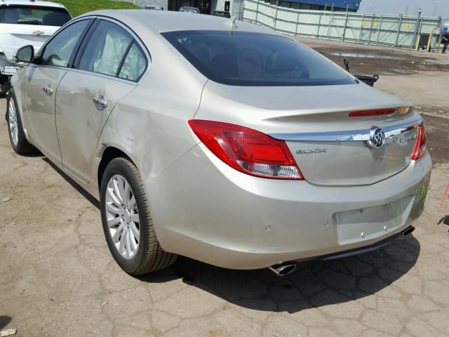 2G4GS5EV6D9153631 - 2013 BUICK REGAL PREM SILVER photo 3