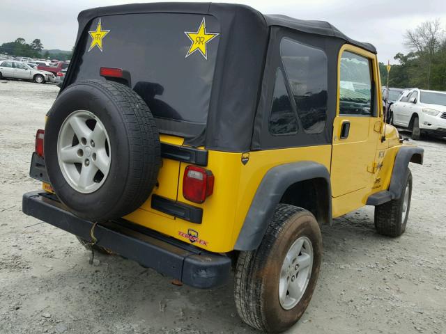 1J4FA39S94P797580 - 2004 JEEP WRANGLER X YELLOW photo 4