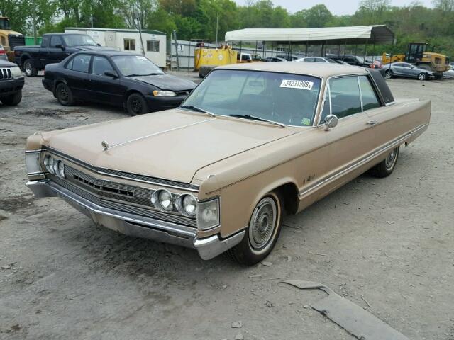 YM23K73251558 - 1967 CHRYSLER IMPERIAL TAN photo 2