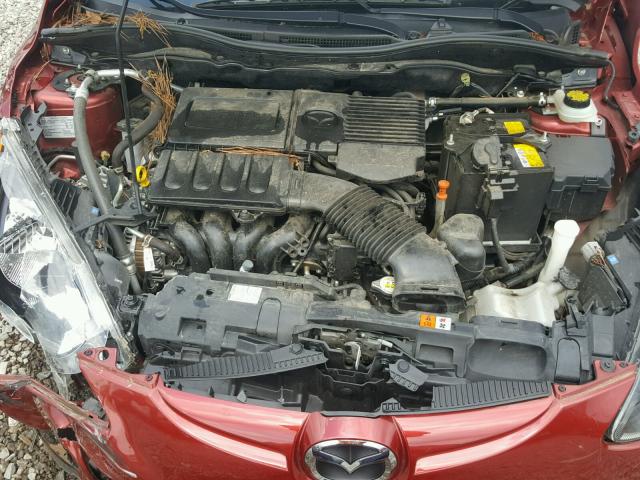 JM1DE1KY9E0188892 - 2014 MAZDA MAZDA2 SPO MAROON photo 7