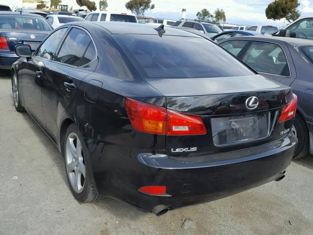 JTHBK262672028180 - 2007 LEXUS IS 250 BLACK photo 3