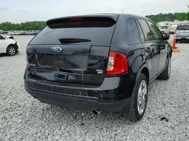 2FMDK4JC4CBA96080 - 2012 FORD EDGE SEL BLACK photo 4