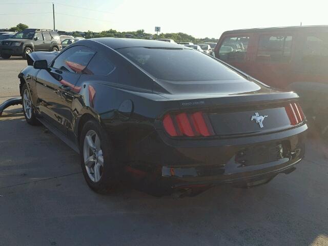 1FA6P8AM6G5306631 - 2016 FORD MUSTANG BLACK photo 3