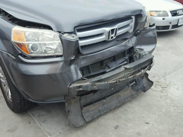 5FNYF28107B022313 - 2007 HONDA PILOT LX GRAY photo 9