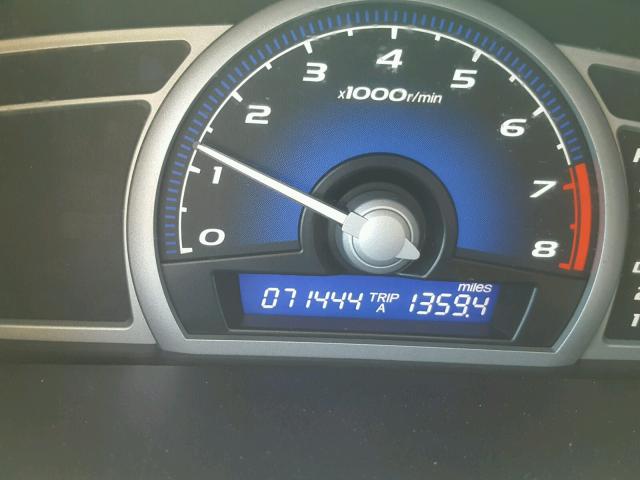 2HGFG129X9H530154 - 2009 HONDA CIVIC EXL BLACK photo 8