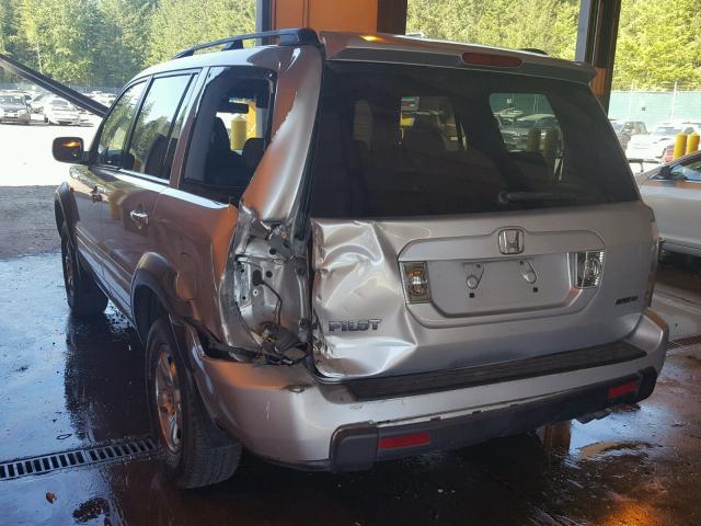 2HKYF18566H507262 - 2006 HONDA PILOT EX SILVER photo 3