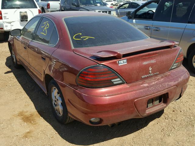 1G2NF52E13C252034 - 2003 PONTIAC GRAND AM S MAROON photo 3