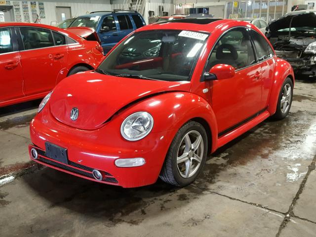 3VWCB21C12M408578 - 2002 VOLKSWAGEN NEW BEETLE RED photo 2