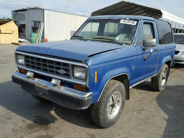 1FMBU14T5GUA43366 - 1986 FORD BRONCO II BLUE photo 2