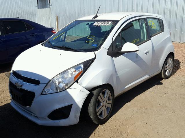 KL8CD6S99EC444444 - 2014 CHEVROLET SPARK 1LT WHITE photo 2