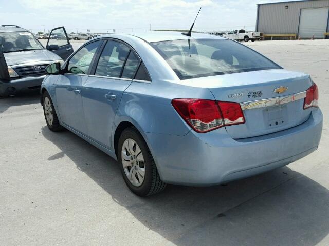 1G1PC5SH5C7180635 - 2012 CHEVROLET CRUZE LS BLUE photo 3