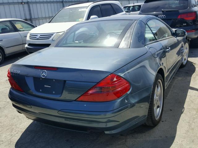 WDBSK75F33F022275 - 2003 MERCEDES-BENZ SL 500R BLUE photo 4