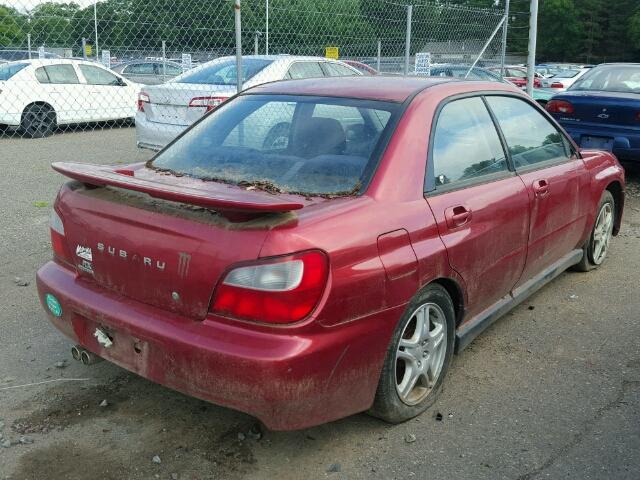 JF1GD29642H516913 - 2002 SUBARU IMPREZA WR MAROON photo 4