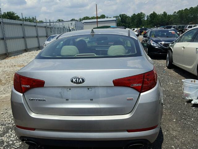 KNAGM4A75D5384238 - 2013 KIA OPTIMA LX SILVER photo 9