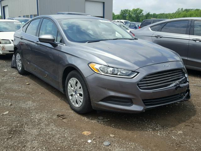 3FA6P0G78ER120165 - 2014 FORD FUSION S GRAY photo 1