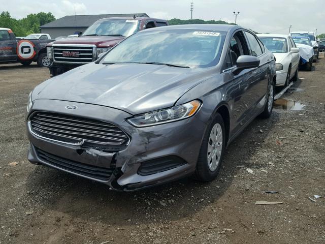 3FA6P0G78ER120165 - 2014 FORD FUSION S GRAY photo 2