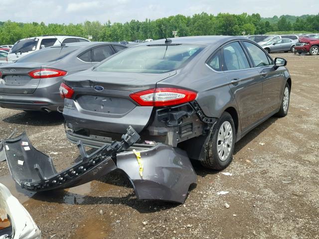 3FA6P0G78ER120165 - 2014 FORD FUSION S GRAY photo 4