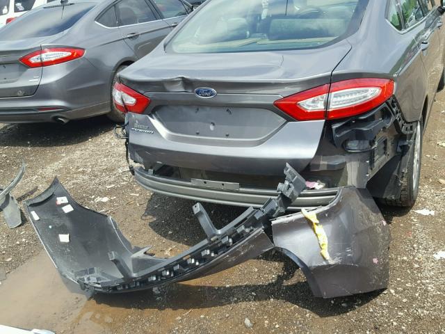 3FA6P0G78ER120165 - 2014 FORD FUSION S GRAY photo 9