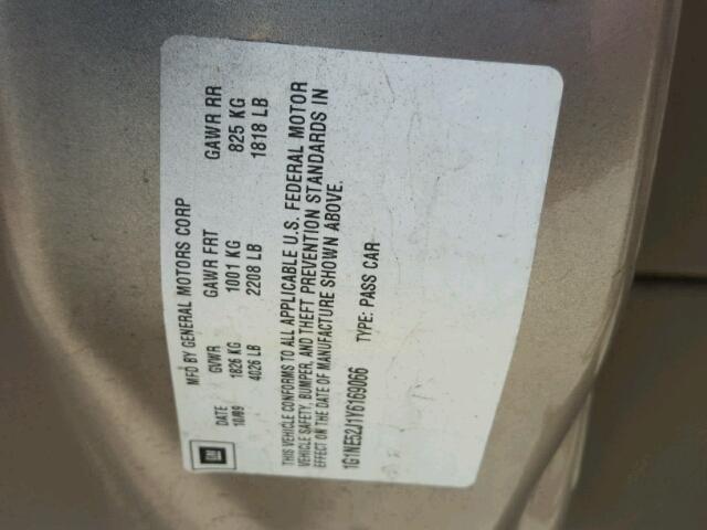 1G1NE52J1Y6169066 - 2000 CHEVROLET MALIBU LS 棕色 照片 10