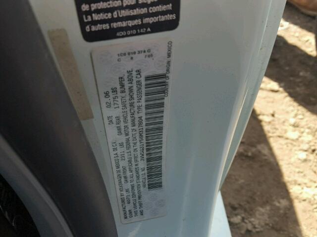 3VWSG31Y56M317804 - 2006 VOLKSWAGEN NEW BEETLE 蓝色 照片 10