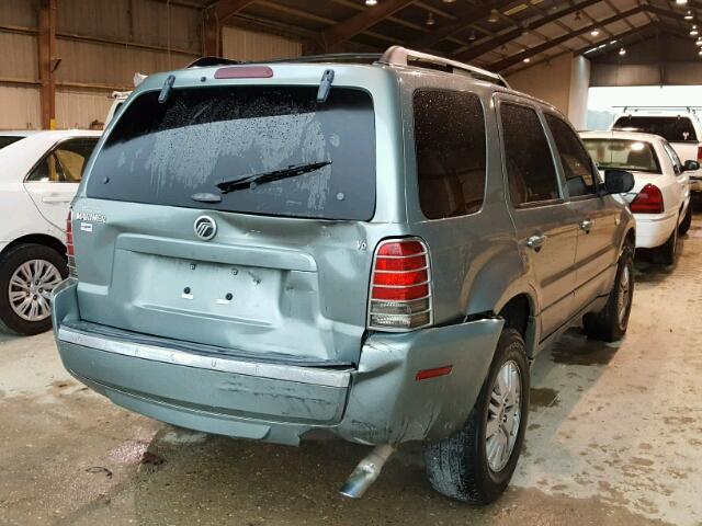 4M2CU56146DJ10799 - 2006 MERCURY MARINER GREEN photo 4