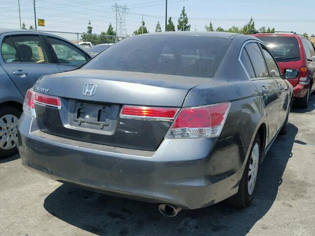 1HGCP2F35BA036495 - 2011 HONDA ACCORD LX CHARCOAL photo 4