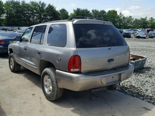 1B4HS28N81F586032 - 2001 DODGE DURANGO GRAY photo 3