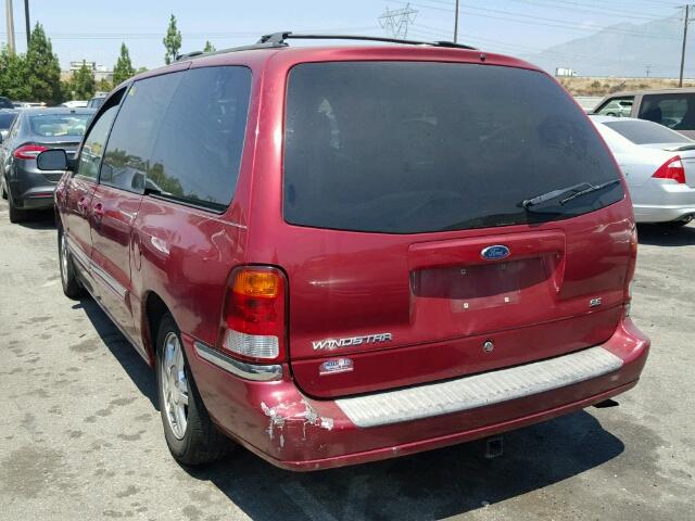 2FMZA52403BA60215 - 2003 FORD WINDSTAR S RED photo 3