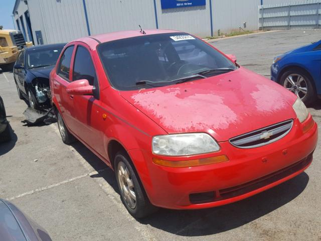 KL1TJ52614B193317 - 2004 CHEVROLET AVEO LS RED photo 1