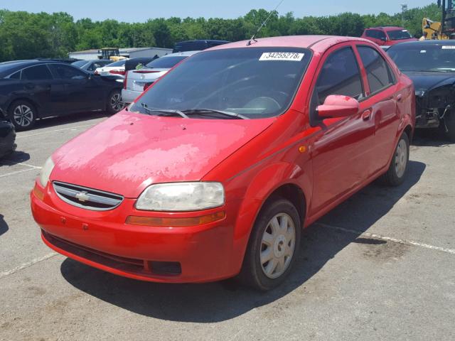 KL1TJ52614B193317 - 2004 CHEVROLET AVEO LS RED photo 2