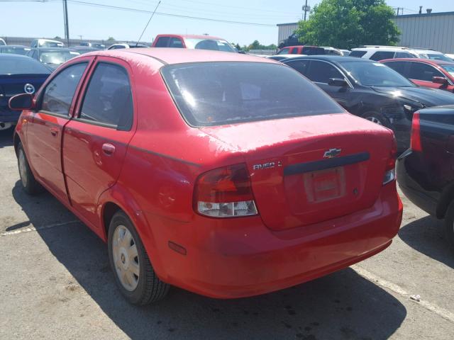 KL1TJ52614B193317 - 2004 CHEVROLET AVEO LS RED photo 3