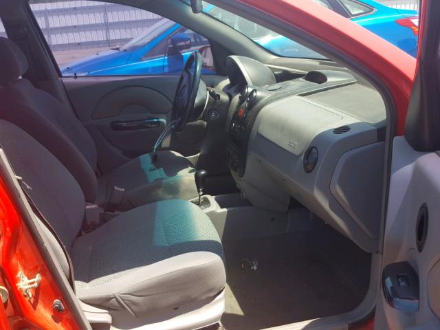 KL1TJ52614B193317 - 2004 CHEVROLET AVEO LS RED photo 5