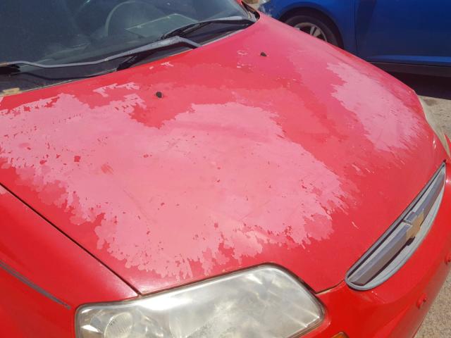 KL1TJ52614B193317 - 2004 CHEVROLET AVEO LS RED photo 9