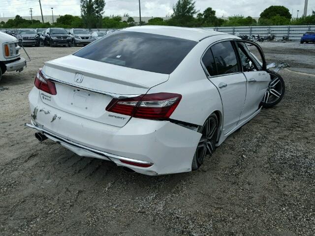 1HGCR2F64GA233699 - 2016 HONDA ACCORD SPO WHITE photo 4