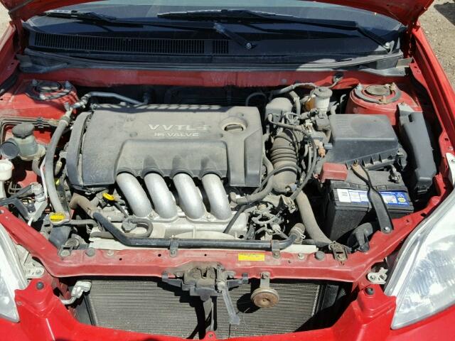 2T1KY32E76C550483 - 2006 TOYOTA COROLLA MA RED photo 7