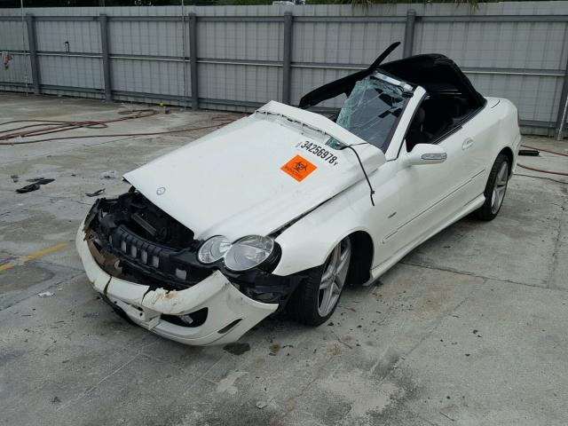 WDBTK56F59T107331 - 2009 MERCEDES-BENZ CLK 350 WHITE photo 2