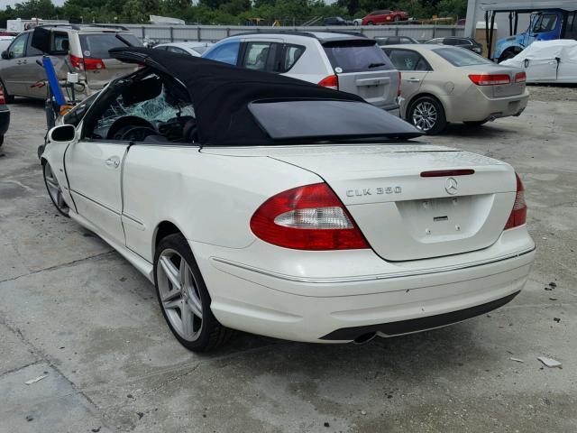 WDBTK56F59T107331 - 2009 MERCEDES-BENZ CLK 350 WHITE photo 3