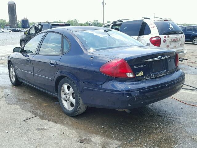 1FAFP53U11A284371 - 2001 FORD TAURUS SE BLUE photo 3