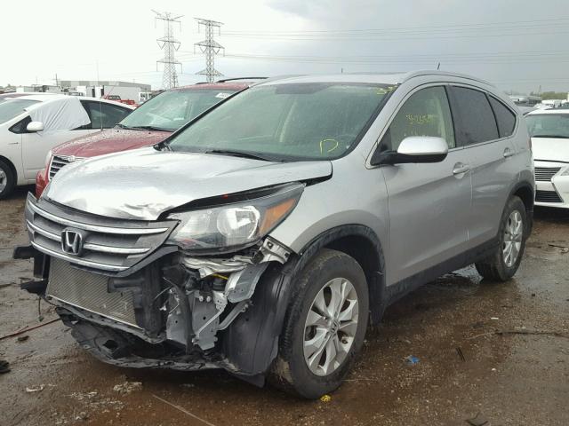 JHLRM4H77CC011085 - 2012 HONDA CR-V EXL SILVER photo 2