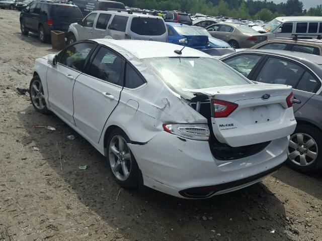 3FA6P0H91ER216316 - 2014 FORD FUSION SE WHITE photo 3