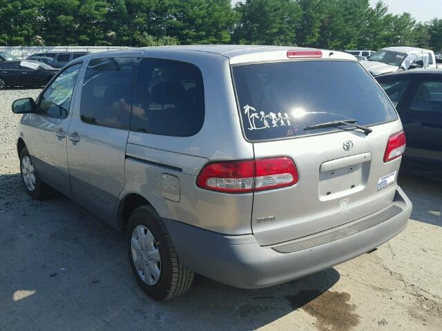 4T3ZF19C11U363073 - 2001 TOYOTA SIENNA CE BEIGE photo 3