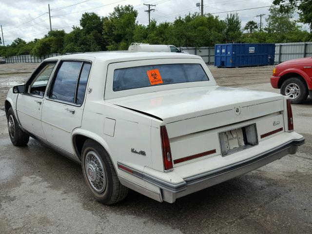 1G6CD6985G4285104 - 1986 CADILLAC DEVILLE BA WHITE photo 3