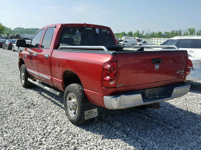 1D7KS28A37J615390 - 2007 DODGE RAM 2500 S MAROON photo 3