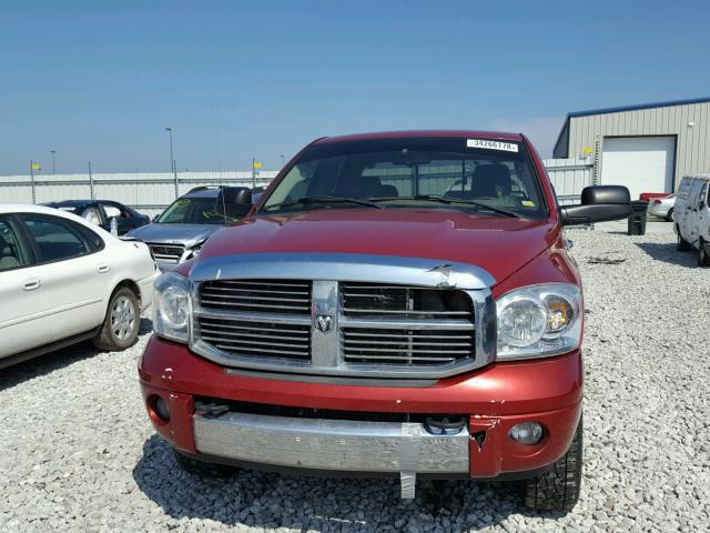 1D7KS28A37J615390 - 2007 DODGE RAM 2500 S MAROON photo 9