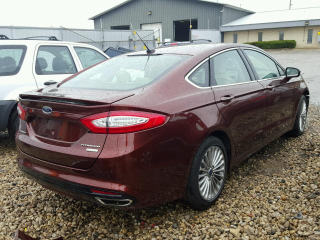 3FA6P0K95GR249718 - 2016 FORD FUSION TIT BURGUNDY photo 4