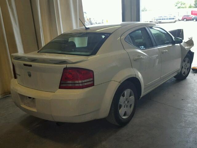 1B3LC46K78N615665 - 2008 DODGE AVENGER SE WHITE photo 4