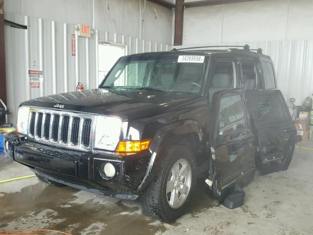 1J8HH48P67C585303 - 2007 JEEP COMMANDER BLACK photo 2