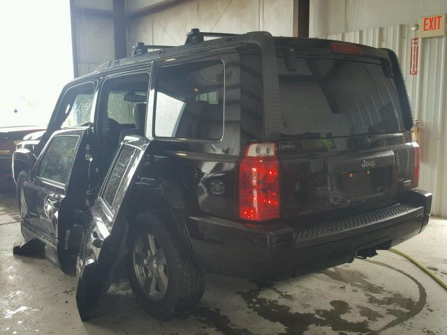1J8HH48P67C585303 - 2007 JEEP COMMANDER BLACK photo 3
