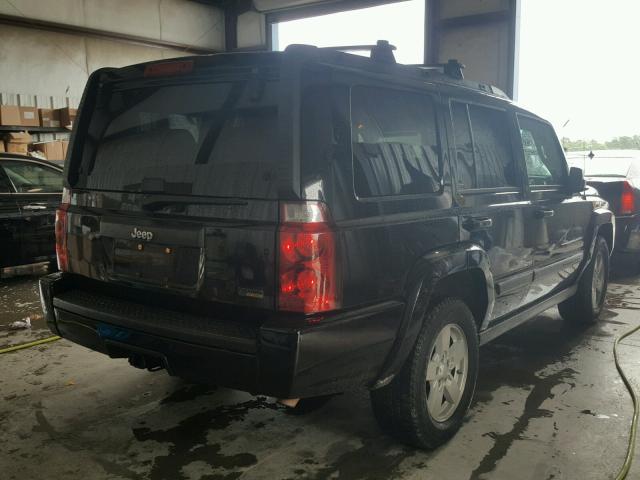 1J8HH48P67C585303 - 2007 JEEP COMMANDER BLACK photo 4