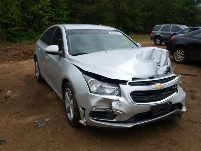 1G1PE5SB7F7256575 - 2015 CHEVROLET CRUZE LT SILVER photo 1